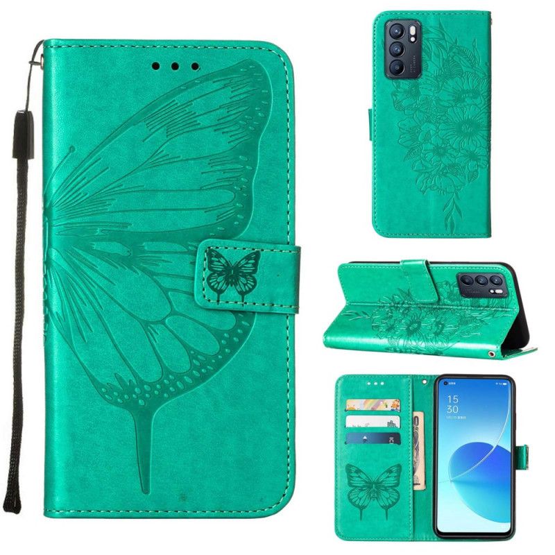 Housse Oppo Reno 6 5G Papillon Design