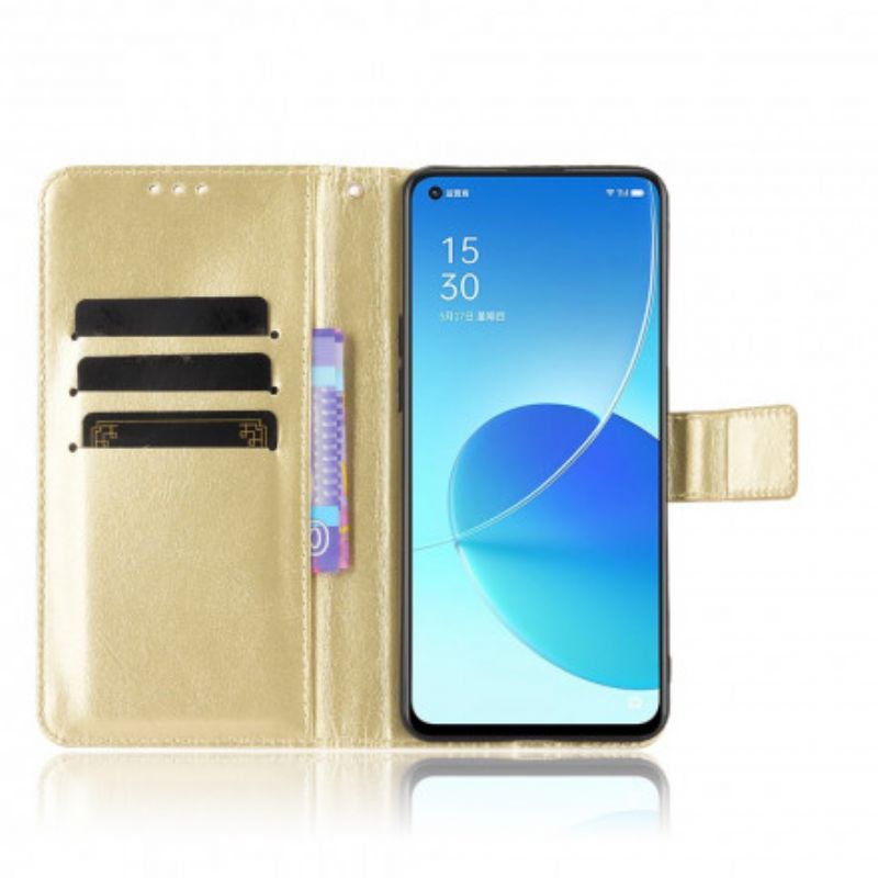 Housse Oppo Reno 6 5G Simili Cuir Flashy