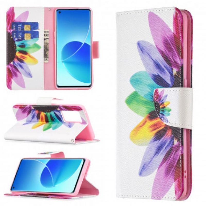 Housse Oppo Reno 6 Pro 5G Fleur Aquarelle