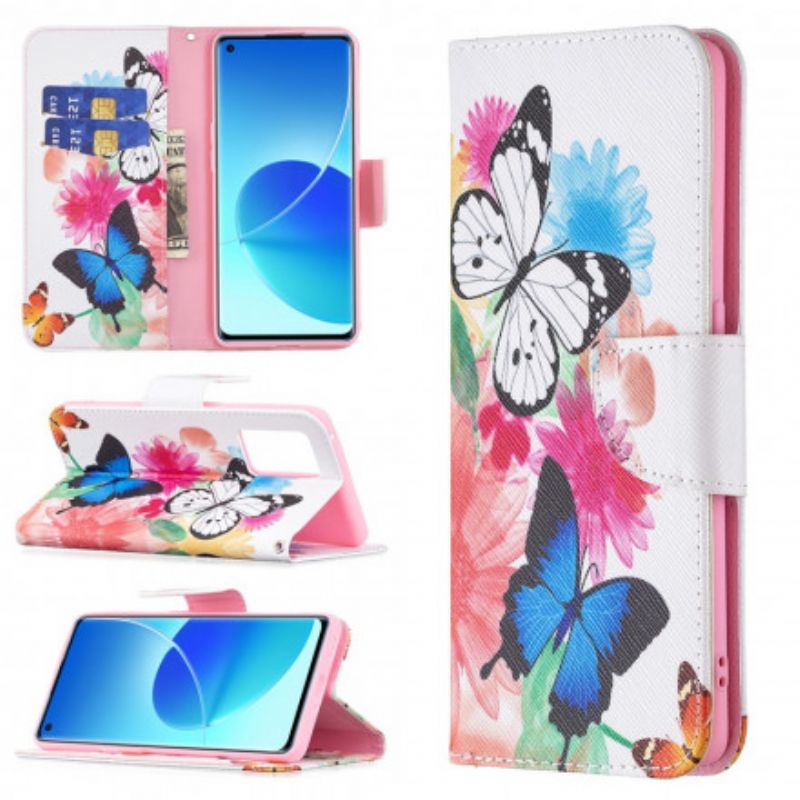 Housse Oppo Reno 6 Pro 5G Papillons Et Fleurs Peints