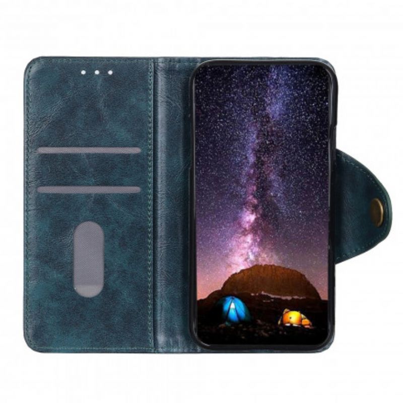 Housse Oppo Reno 6 Pro 5G Simili Cuir Bouton Vintage