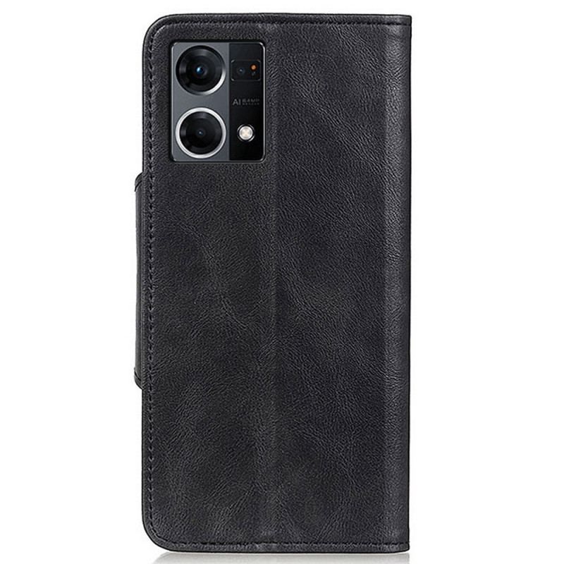 Housse Oppo Reno 7 Simili Cuir Bouton