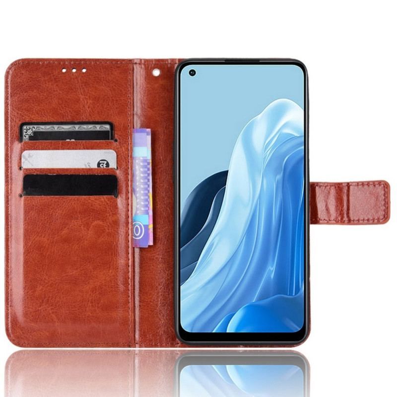 Housse Oppo Reno 7 Simili Cuir Flashy