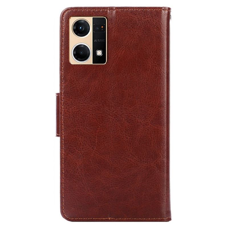 Housse Oppo Reno 7 Simili Cuir Vintage