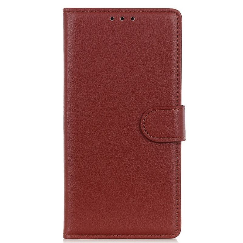 Housse Oppo Reno 7 Style Cuir Litchi Traditionnel