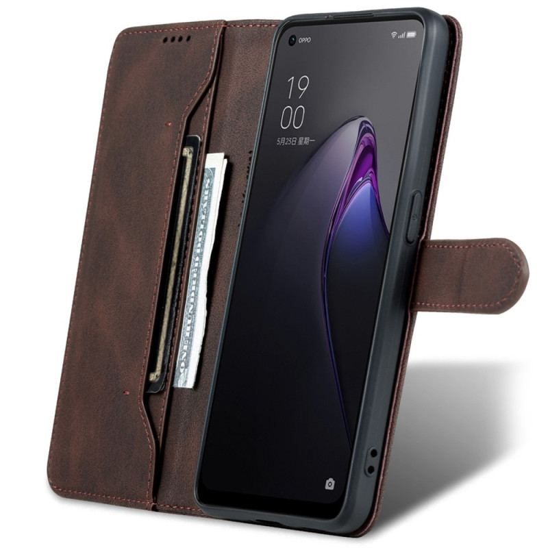 Housse Oppo Reno 8 Effet Cuir Vintage AZNS