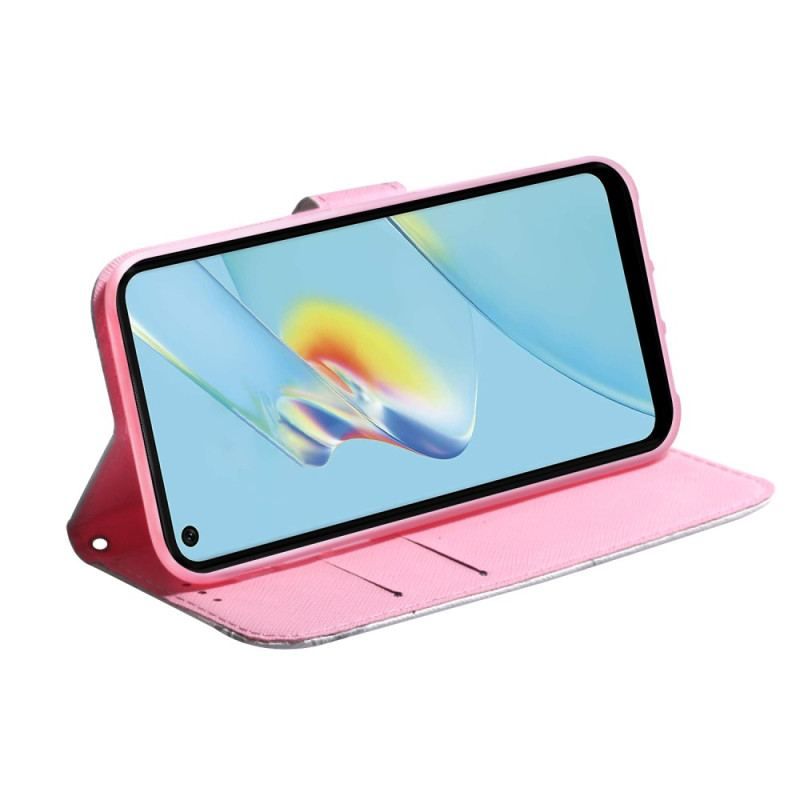 Housse Oppo Reno 8 Lite Fleur Rose