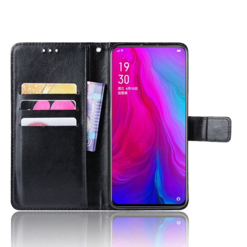 Housse Oppo Reno Simili Cuir Utra Avec Lanière