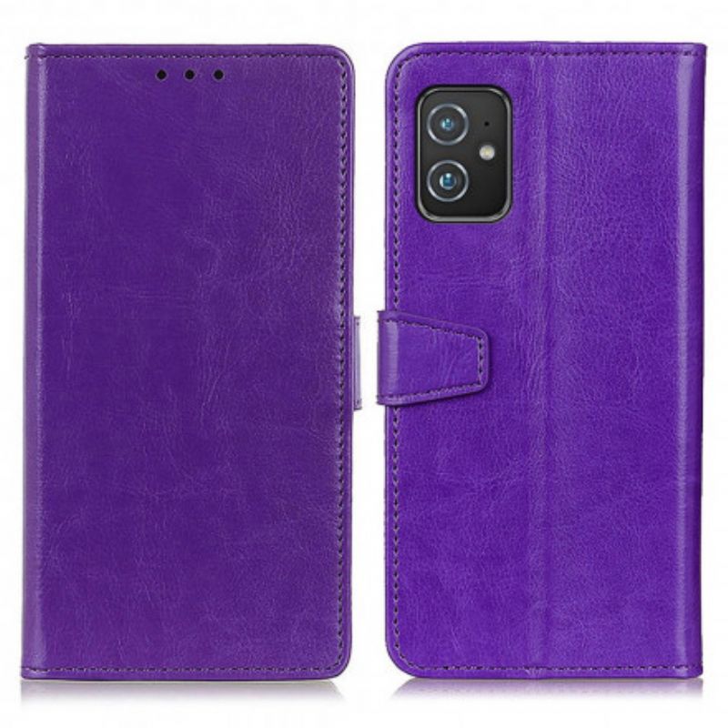 Housse Pour Asus Zenfone 8 Effet Cuir Brillant Simple