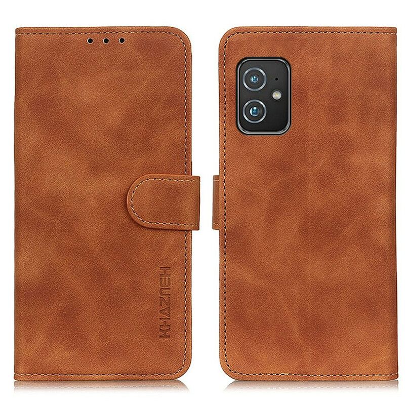 Housse Pour Asus Zenfone 8 Matte Effet Cuir Vintage Khazneh