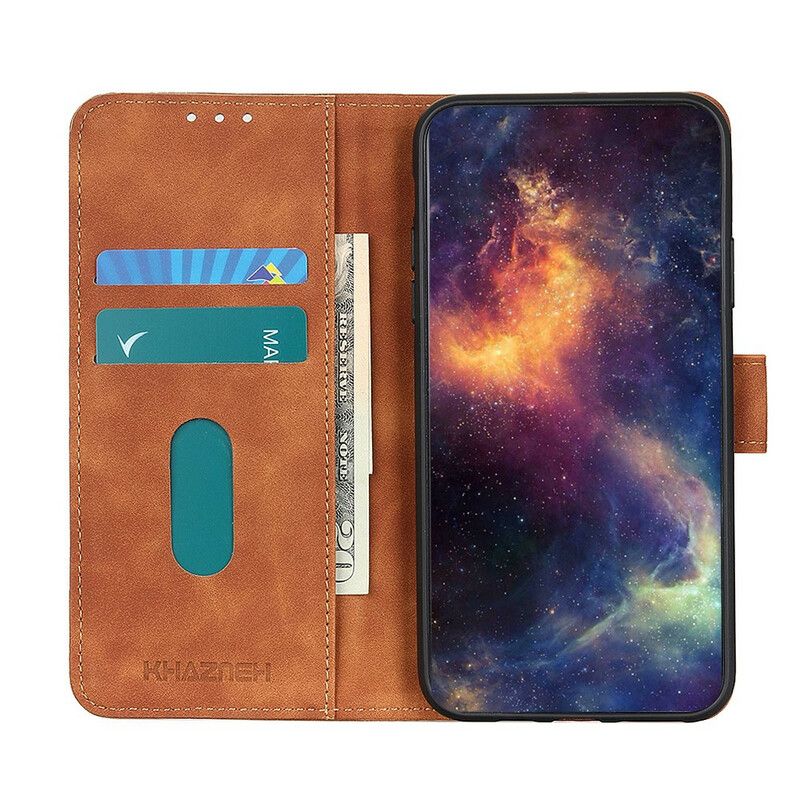 Housse Pour Asus Zenfone 8 Matte Effet Cuir Vintage Khazneh