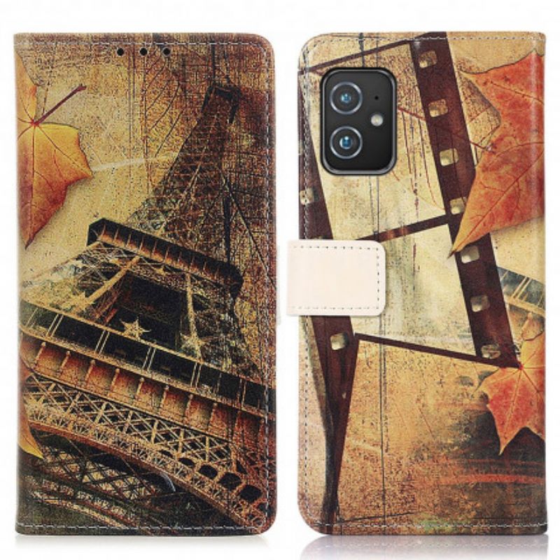 Housse Pour Asus Zenfone 8 Tour Eiffel En Automne