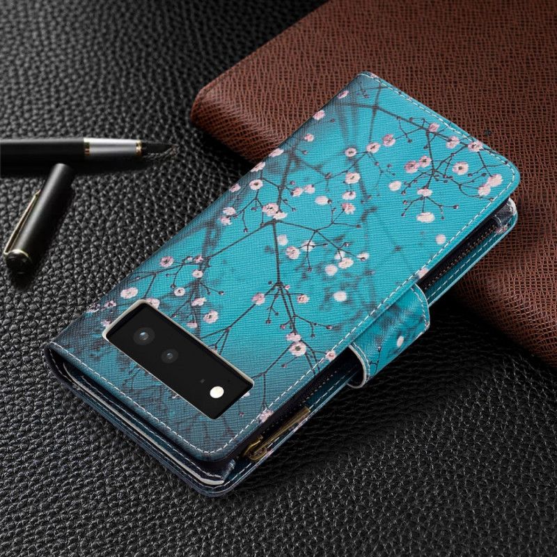 Housse Pour Google Pixel 6 Poche Zippée Arbre