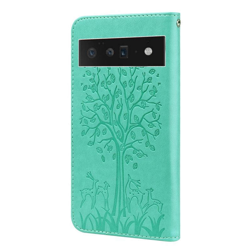 Housse Pour Google Pixel 6 Pro Arbre Et Cerfs