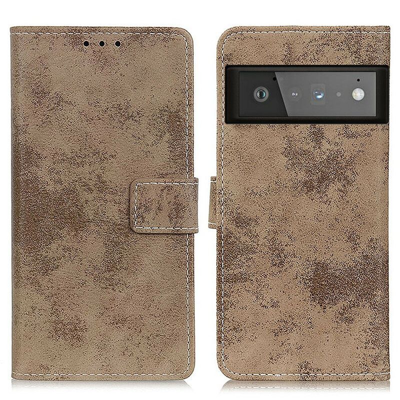 Housse Pour Google Pixel 6 Pro Effet Cuir Vintage