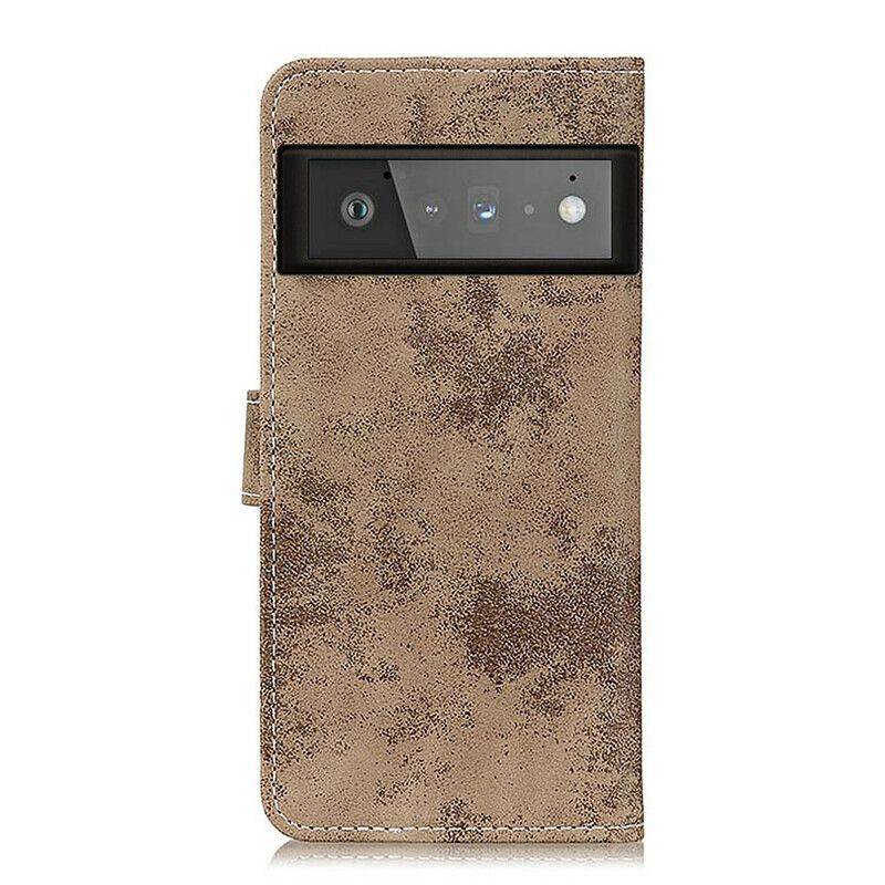 Housse Pour Google Pixel 6 Pro Effet Cuir Vintage