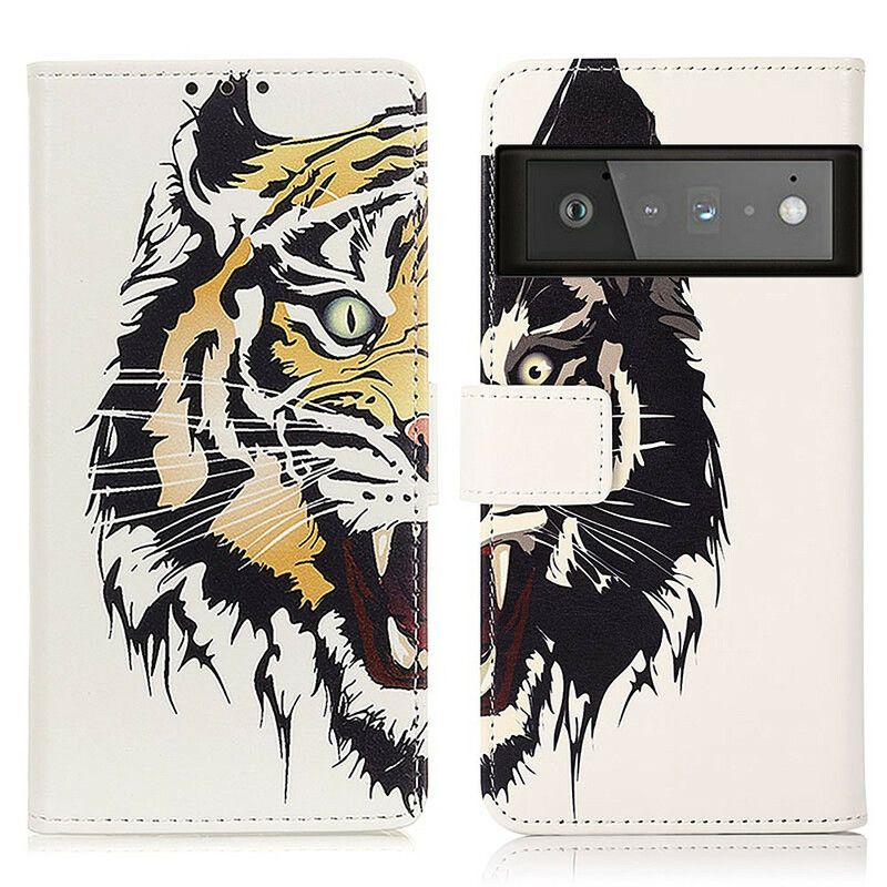 Housse Pour Google Pixel 6 Pro Tigre Féroce