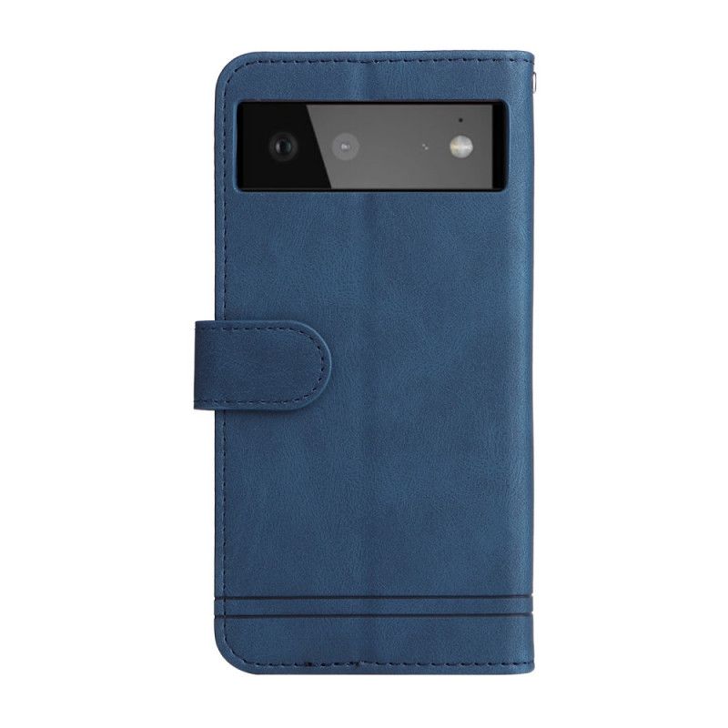 Housse Pour Google Pixel 6 Simili Cuir Rivet Et Lanière