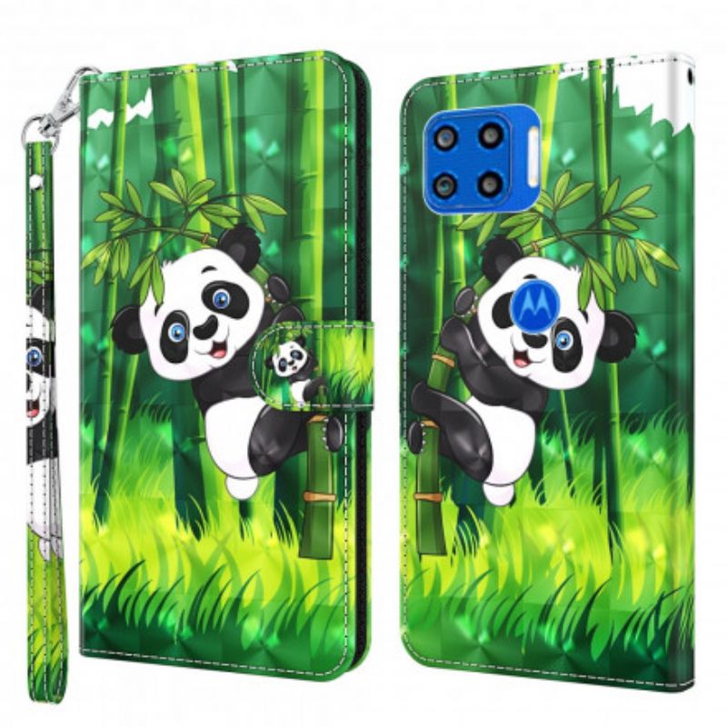 Housse Pour Moto G 5G Plus Panda Et Bambou