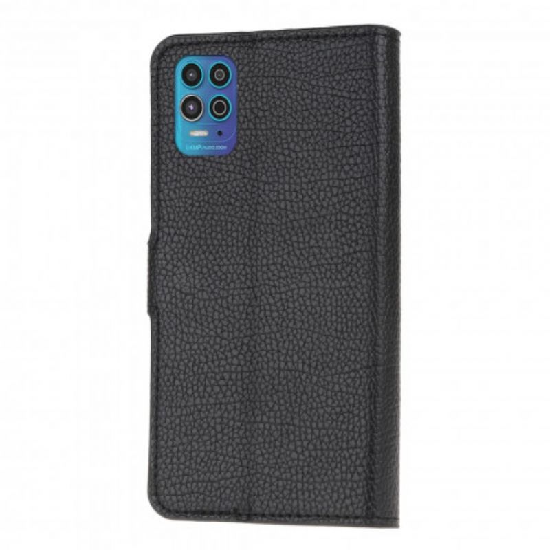 Housse Pour Moto G100 Effet Cuir Grain Litchi