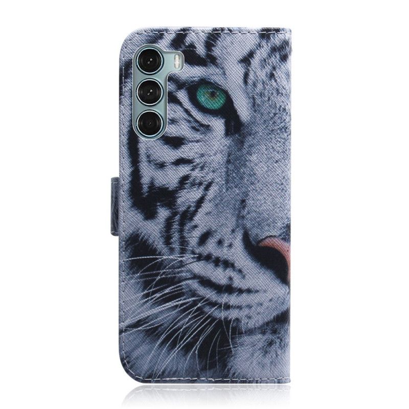 Housse Pour Moto G200 5G Face De Tigre