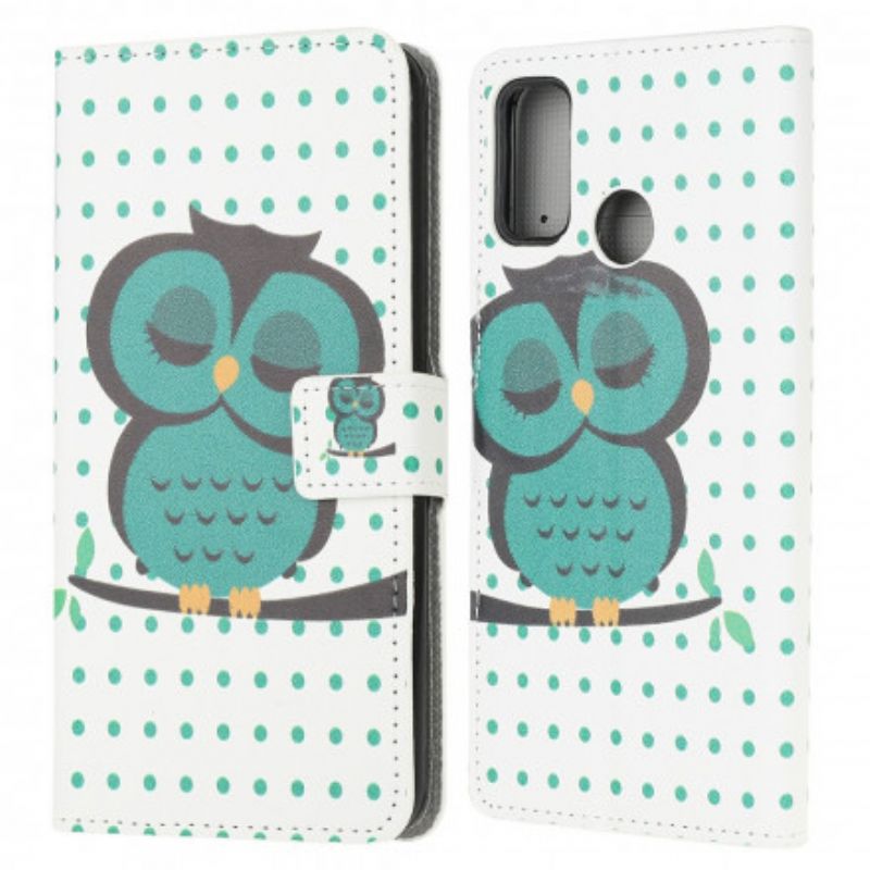 Housse Pour Moto G30 / G10 Hibou Endormi