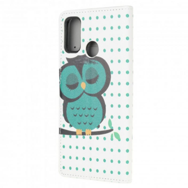 Housse Pour Moto G30 / G10 Hibou Endormi