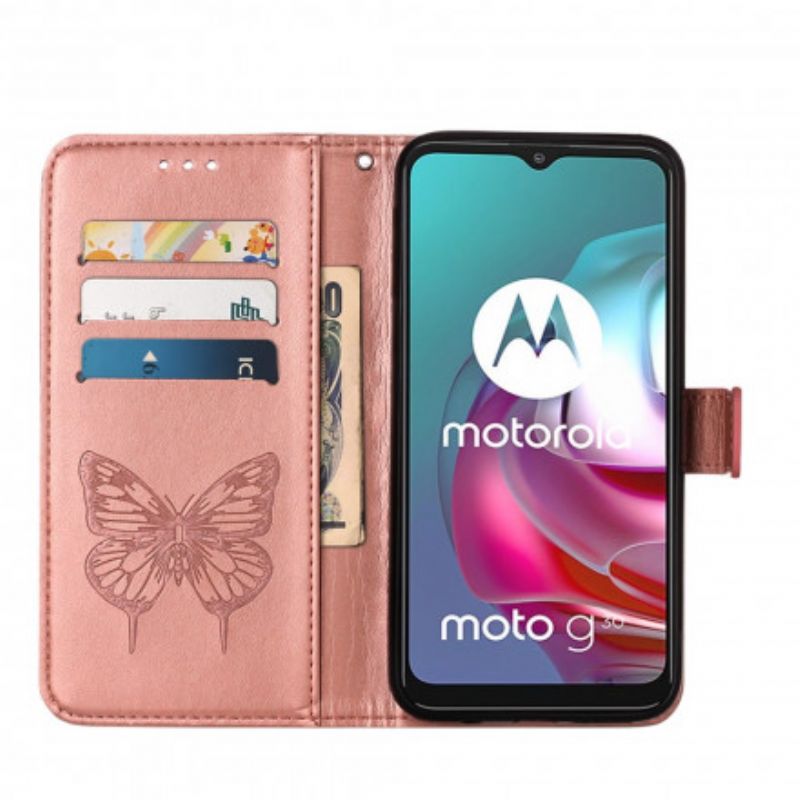 Housse Pour Moto G30 / G10 Papillon Design