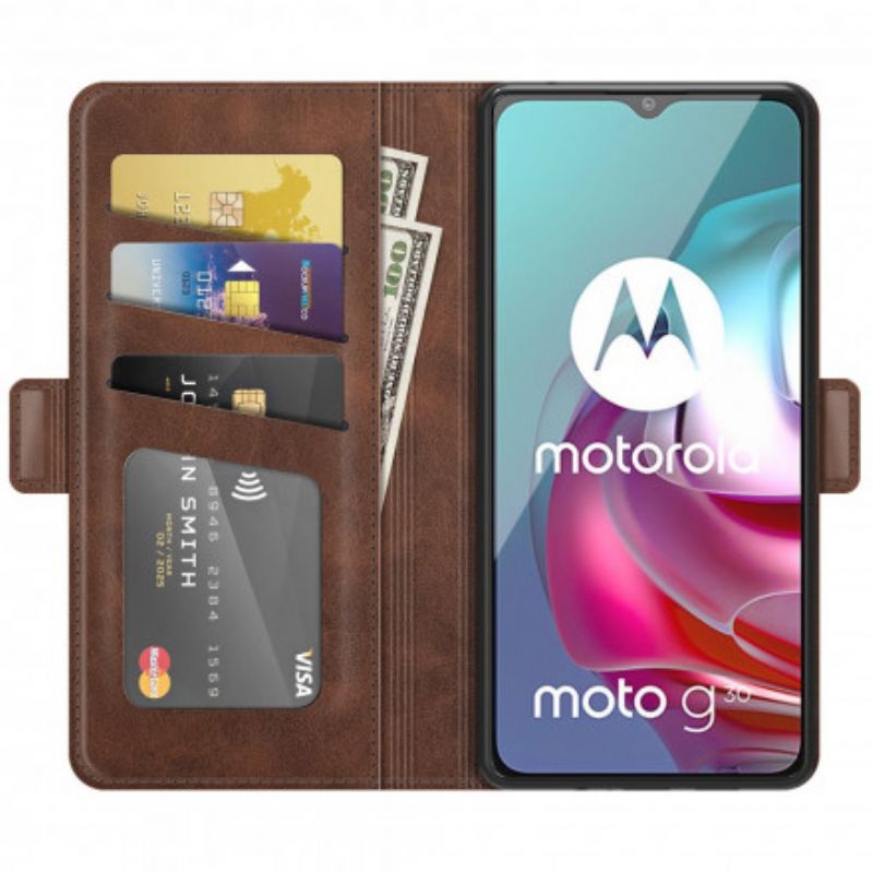 Housse Pour Moto G30 / G10 Rabat Double