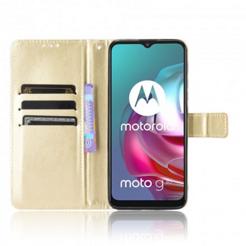 Housse Pour Moto G30 / G10 Simili Cuir Flashy