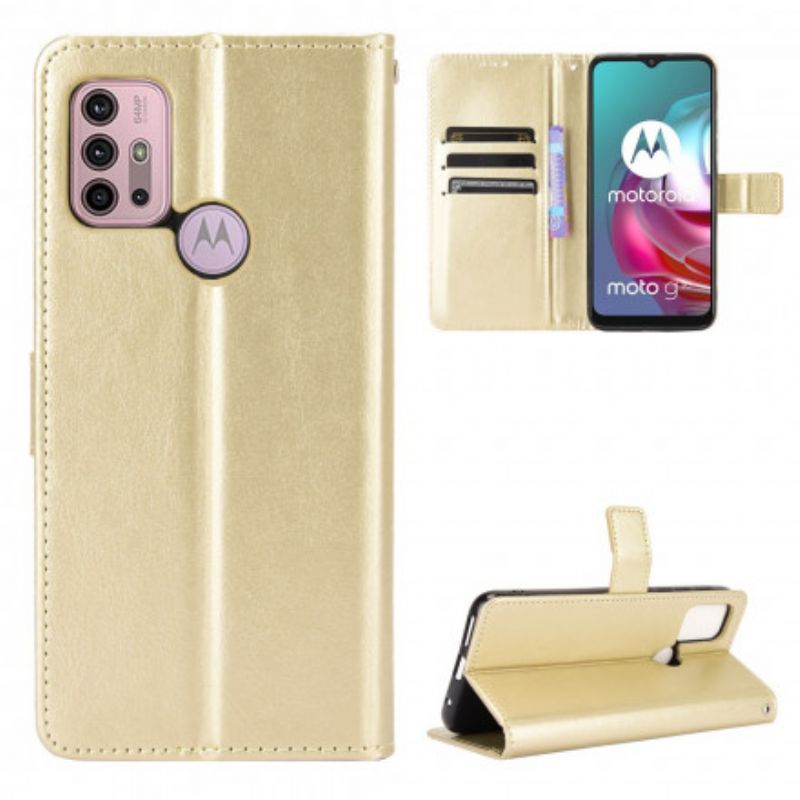 Housse Pour Moto G30 / G10 Simili Cuir Flashy