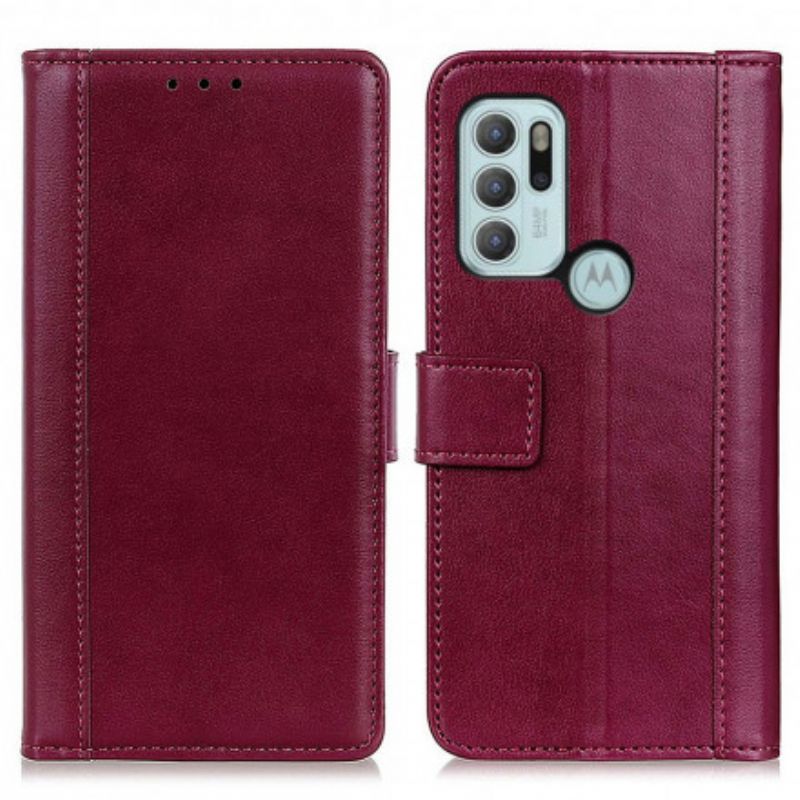 Housse Pour Moto G60S Style Cuir