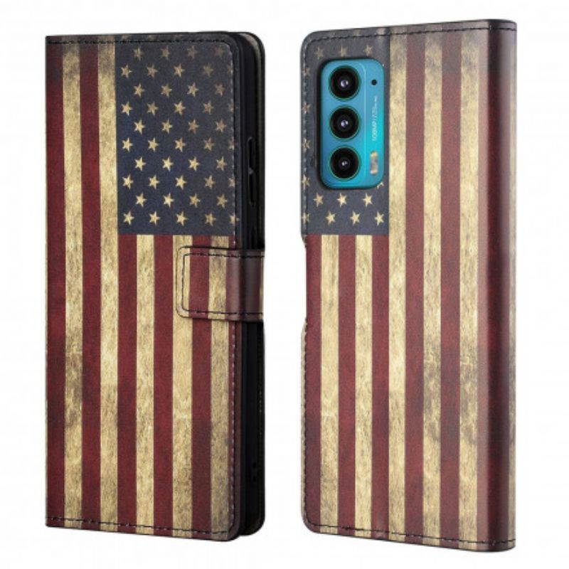 Housse Pour Motorola Edge 20 Drapeau Américain