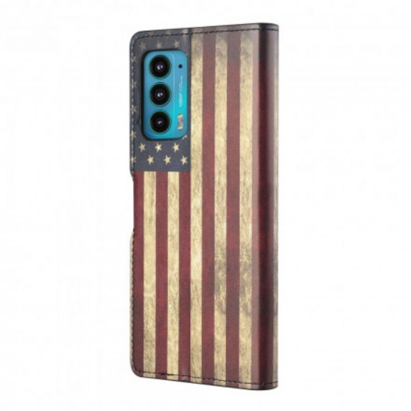 Housse Pour Motorola Edge 20 Drapeau Américain