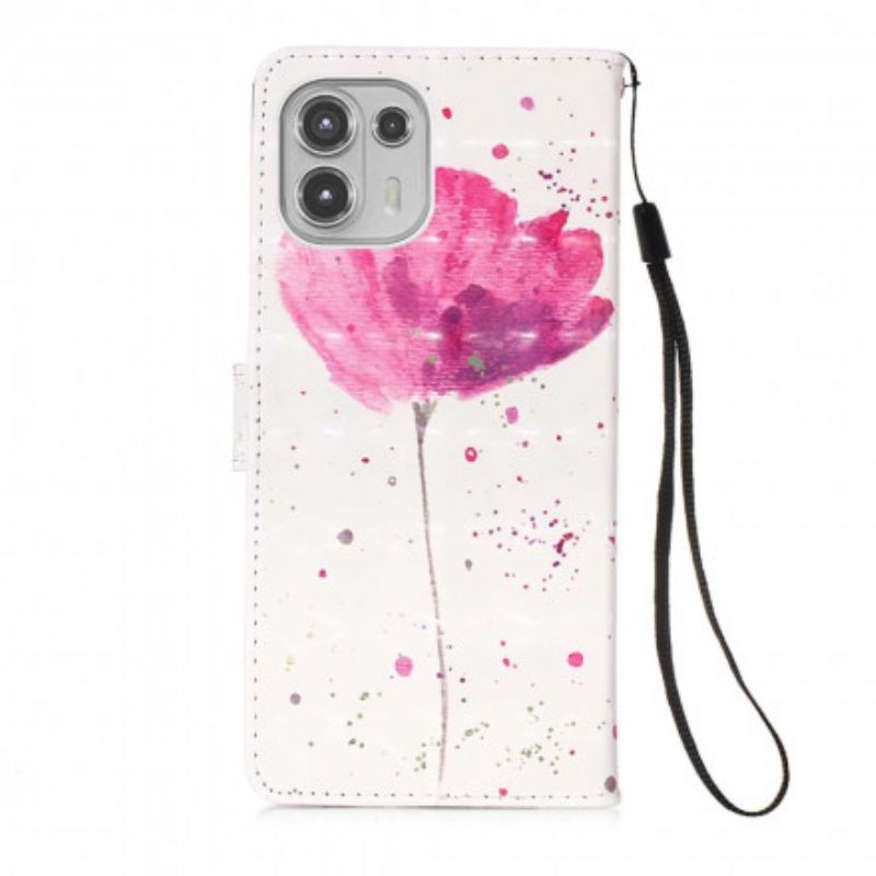 Housse Pour Motorola Edge 20 Lite Coquelicot Aquarelle