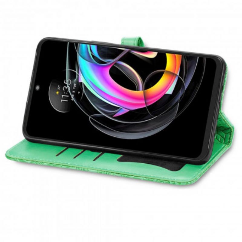 Housse Pour Motorola Edge 20 Lite Feuilles Tribales