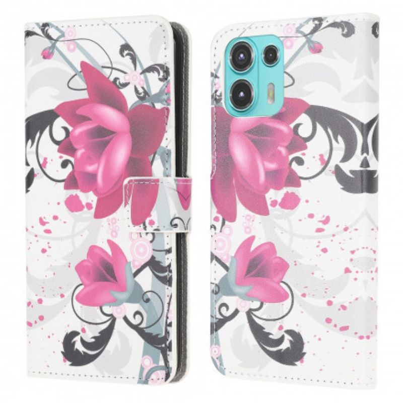 Housse Pour Motorola Edge 20 Lite Tropical Flowers