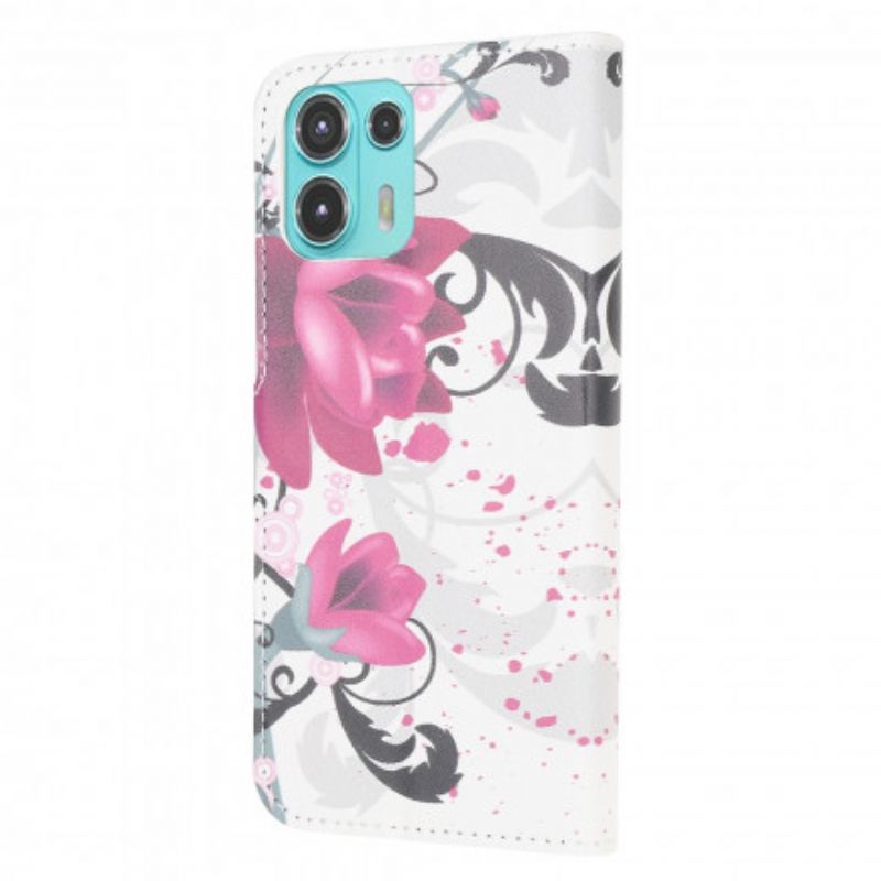 Housse Pour Motorola Edge 20 Lite Tropical Flowers