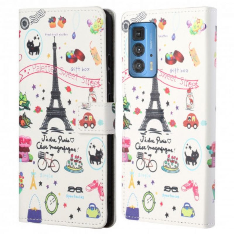 Housse Pour Motorola Edge 20 Pro J'adore Paris