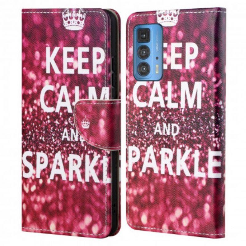 Housse Pour Motorola Edge 20 Pro Keep Calm And Sparkle