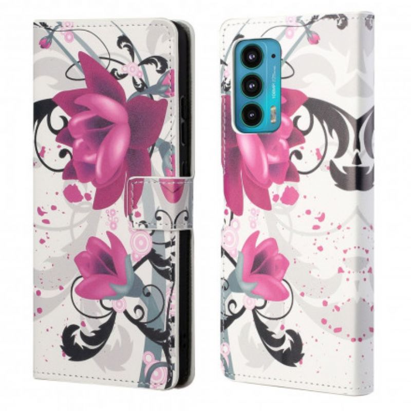 Housse Pour Motorola Edge 20 Tropical Flowers