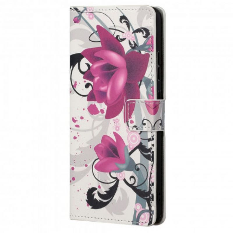 Housse Pour Motorola Edge 20 Tropical Flowers