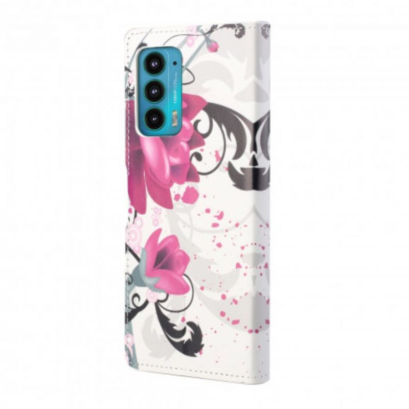 Housse Pour Motorola Edge 20 Tropical Flowers