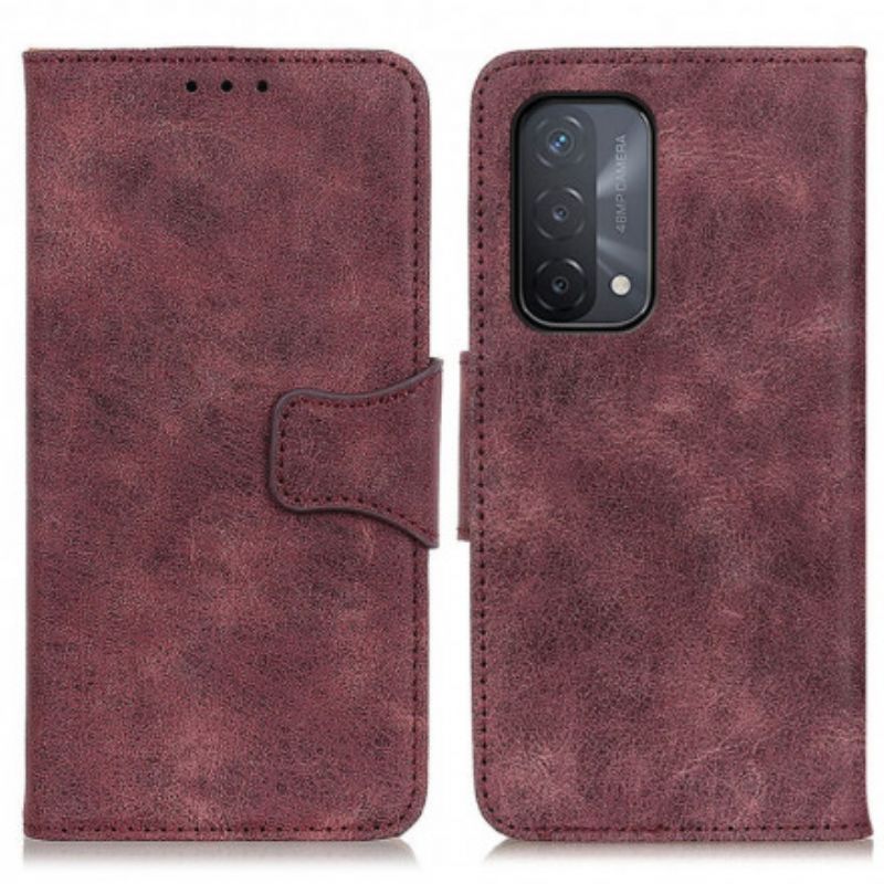 Housse Pour Oppo A54 5G / A74 5G Cuir Fendu Vintage