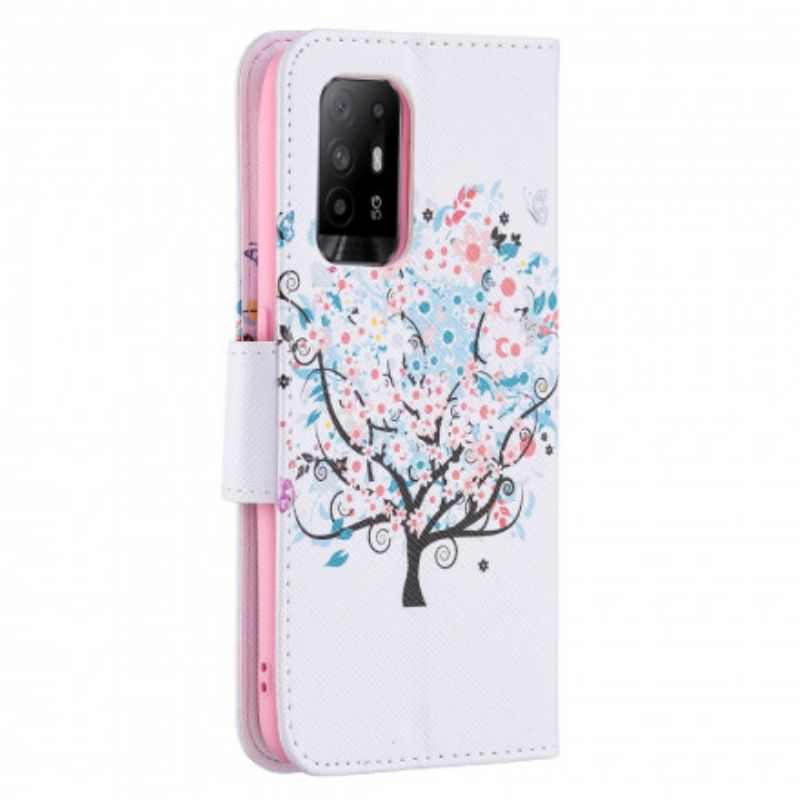 Housse Pour Oppo A94 5G Flowered Tree