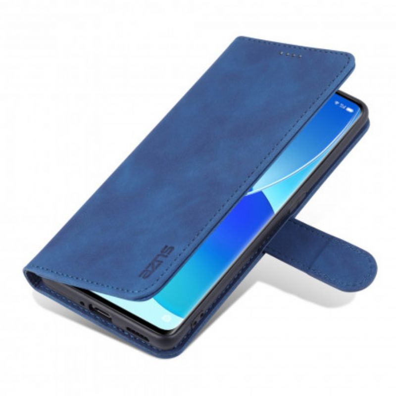 Housse Pour Oppo Reno 6 5G Azns Effet Cuir