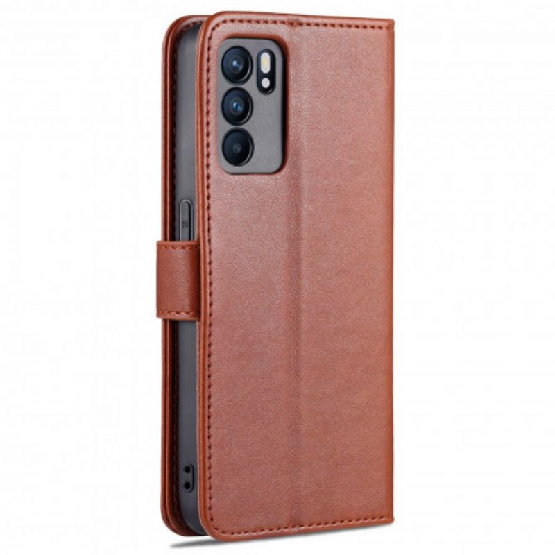 Housse Pour Oppo Reno 6 5G Azns Simili Cuir