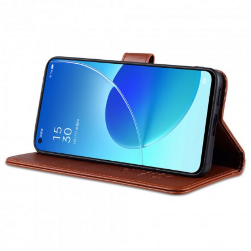 Housse Pour Oppo Reno 6 5G Azns Simili Cuir