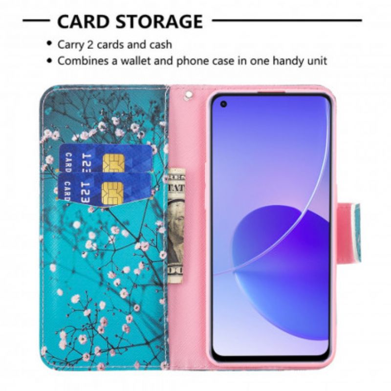 Housse Pour Oppo Reno 6 5G Branches Fleuries