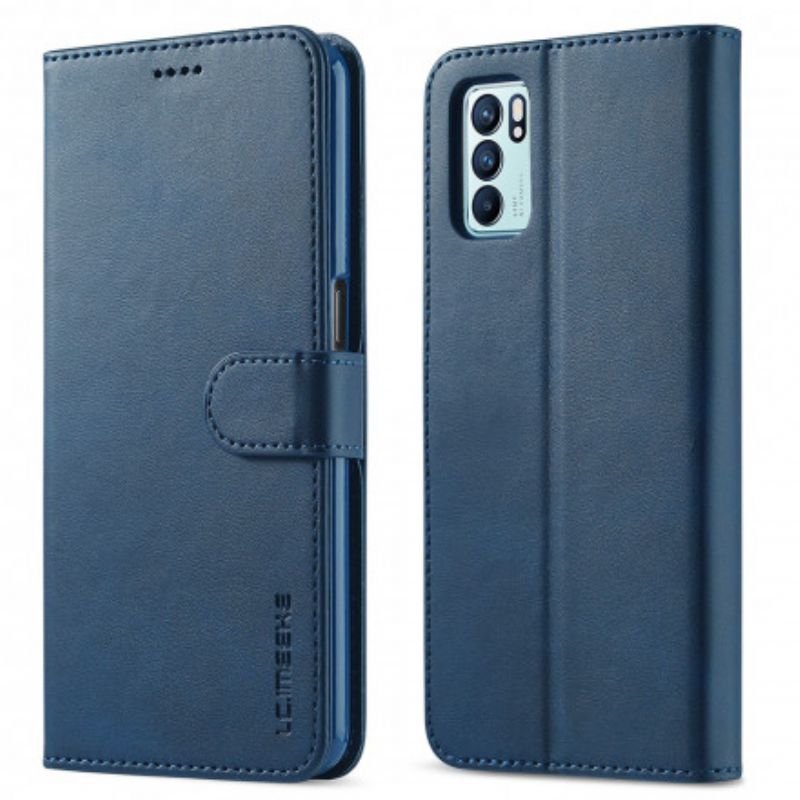 Housse Pour Oppo Reno 6 5G Lc.imeeke Effet Cuir